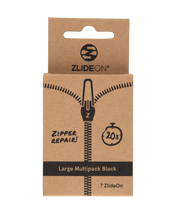 Laad afbeelding in Galerijviewer, Large Multipack is brilliant to have at home. In a Large Multipack you find our bestselling sizes of ZlideOn and you can repair most zippers.
