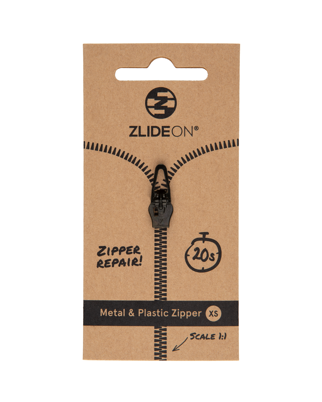 Metal & Plastic Zipper XS